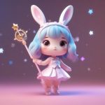 Octane渲染魔法少女兔耳娘:盲盒美学与梦幻马卡龙色调 6 octane xuan ran mo fa shao nyu tu er niang mang he mei xue yu meng huan ma ka long se diao