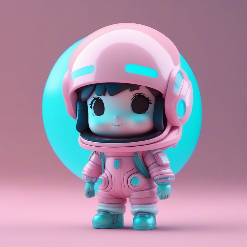 C4D/Octane渲染 Q版插画：盲盒手办级3D角色全身图AI提示词教程