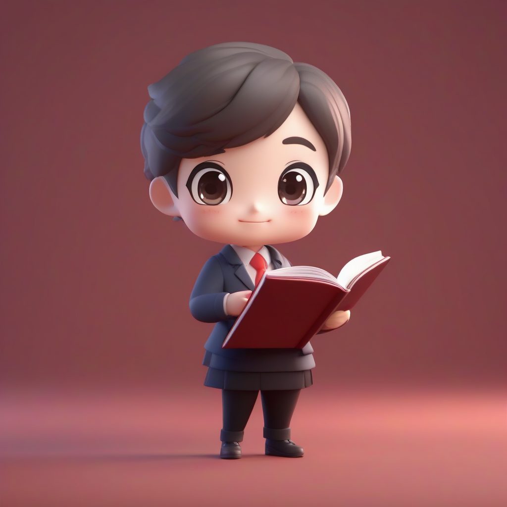 Octane渲染Q版文学女教师：精致制服与柔和全局光照效果