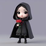 Octane渲染Q版吸血鬼主题女孩 3D盲盒潮玩 3 octane xuan ran q ban xi xie gui zhu ti nyu hai 3d mang he chao wan