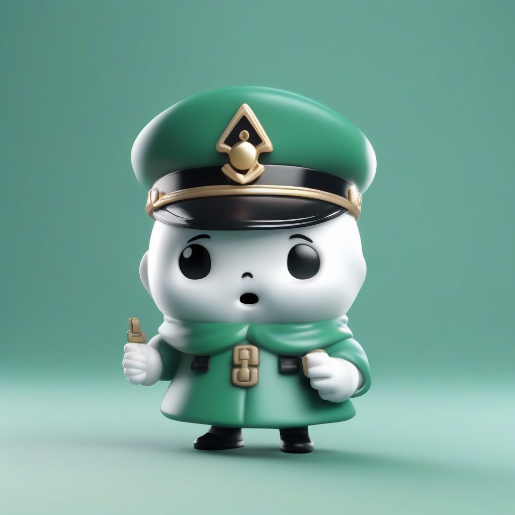 Octane渲染Q版幽灵船长：全身站立，半透明光泽