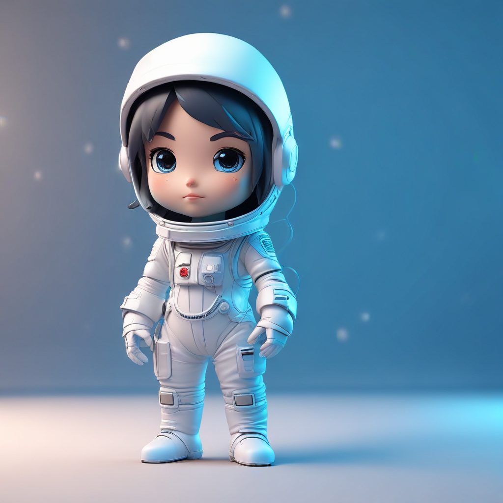 泡泡玛特风格AI绘画:C4D高光宇航员女孩,1 girl 纯色背景手办级全身渲染教程 1 泡泡玛特风格AI绘画:C4D高光宇航员女孩,1 girl 纯色背景手办级全身渲染教程