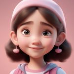 pi ke si feng ge 3d jian mo chao ke ai nyu hai xiao xiang c4d gao jing du xuan ran chun se bei jing