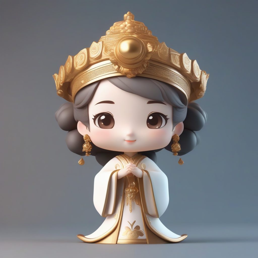 Pop Mart风格Q版公主头像制作秘籍:用柔和布光打造超萌古装盲盒手办 1 Pop Mart风格Q版公主头像制作秘籍:用柔和布光打造超萌古装盲盒手办