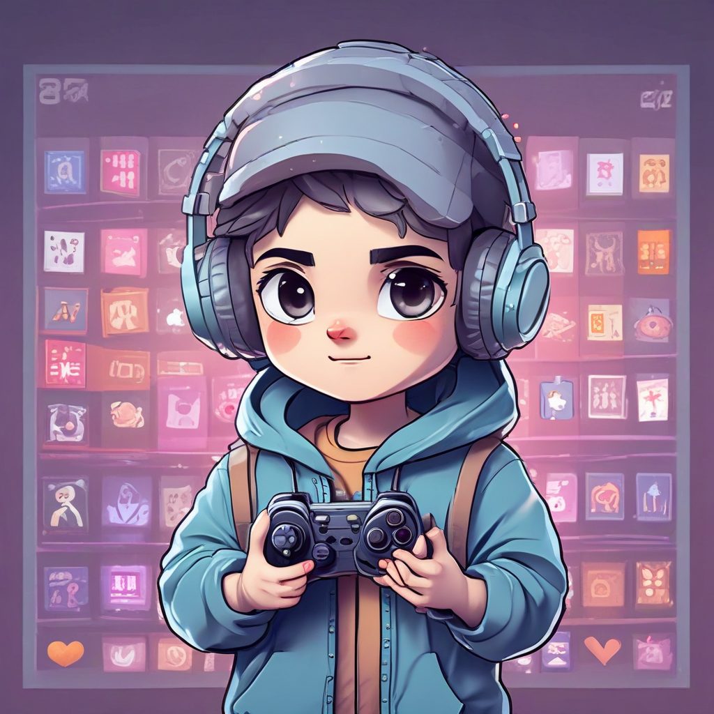 Q版极客卫衣男头：3D渲染像素图案卫衣手办AI提示词分享