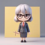 Q版女教师盲盒手办:C4D高抛光站姿,俏皮持尺渲染图 7 q ban nyu jiao shi mang he shou ban c4d gao pao guang zhan zi qiao pi chi chi xuan ran tu