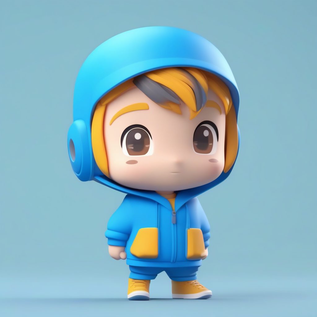 Q版体育老师：吹哨子做运动姿势的活力3D手办卡