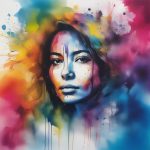 qing gan se cai xiao xiang mo di liu dong de chou xiang ren lian yi shu