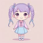 qing kuai tiao yue de q ban nyu hai ying er lan yu fen zi de shi liang tu ya yi shu