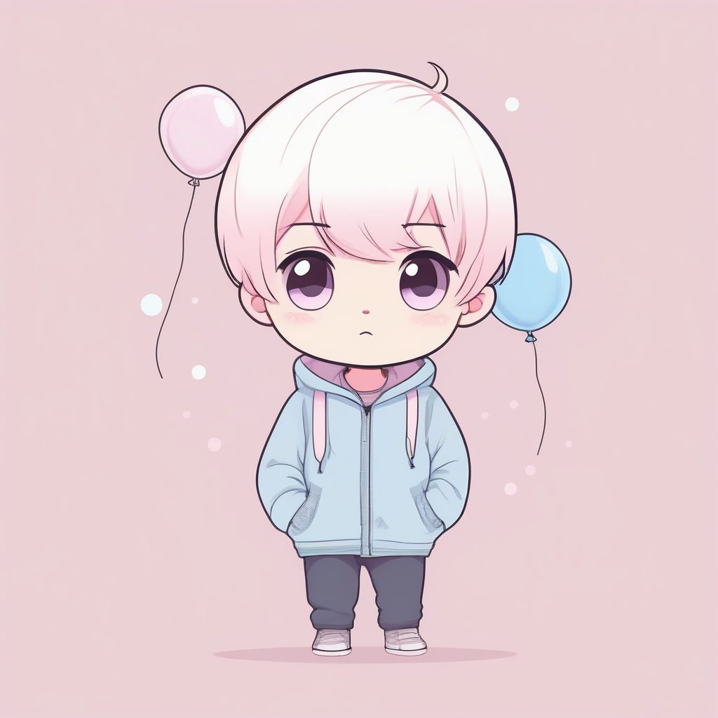 情绪表现力:Q版男孩夸张撅嘴姿势与粉色系极简插画 23 情绪表现力:Q版男孩夸张撅嘴姿势与粉色系极简插画