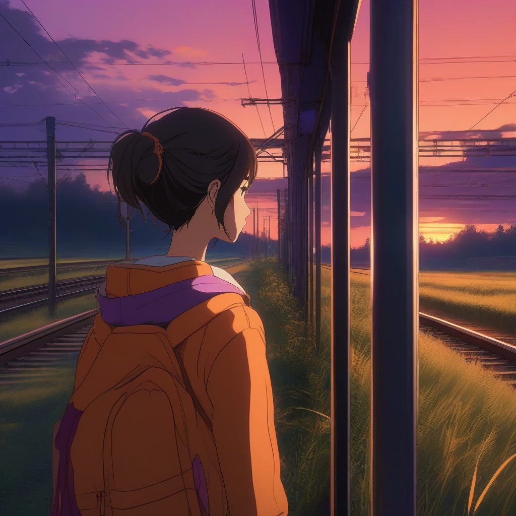 日落火车站：乡村铁轨上的新海诚式孤独美学