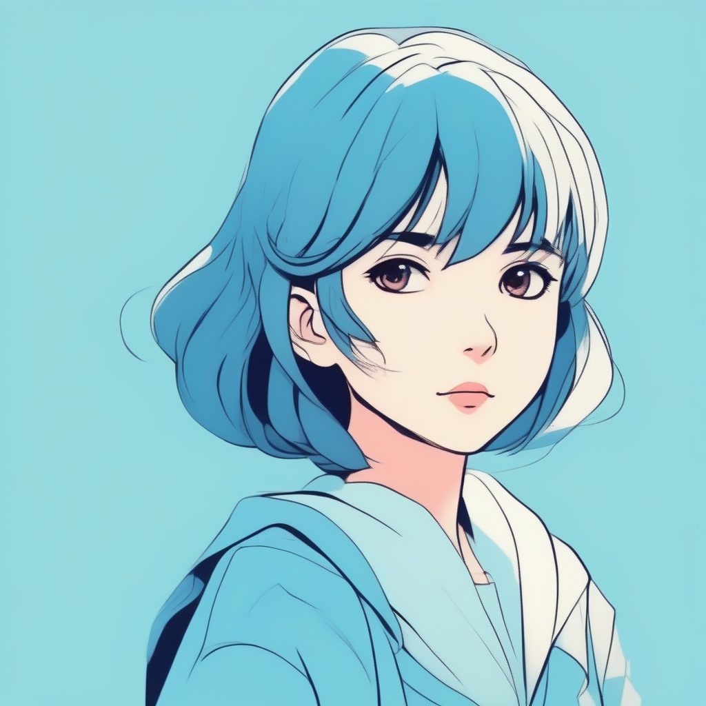 日系赛璐珞极简风:可爱少女的害羞侧视 1 日系赛璐珞极简风:可爱少女的害羞侧视