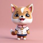 ri xi xiao fu xing fen wai tou gou er niang q ban c4d mang he xuan ran tu