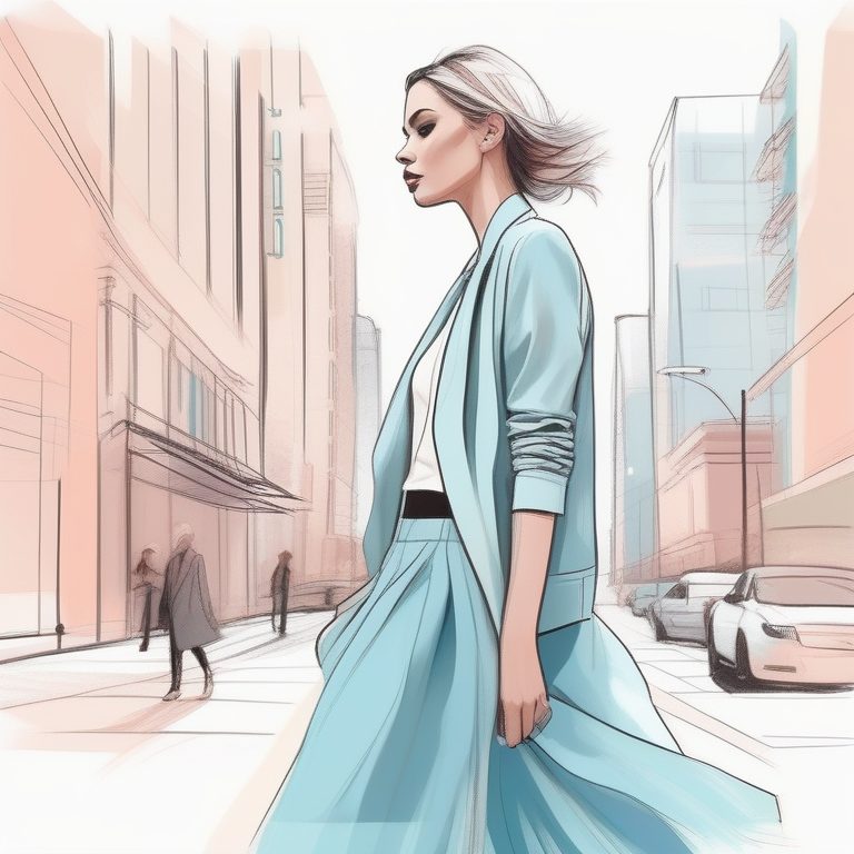 柔彩都市时尚女孩速写