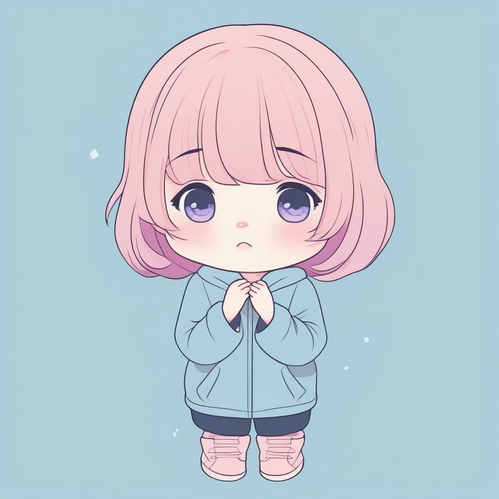 柔和粉彩配色:极简Q版女孩,偷偷摸摸的圆润治愈系插画 1 柔和粉彩配色:极简Q版女孩,偷偷摸摸的圆润治愈系插画