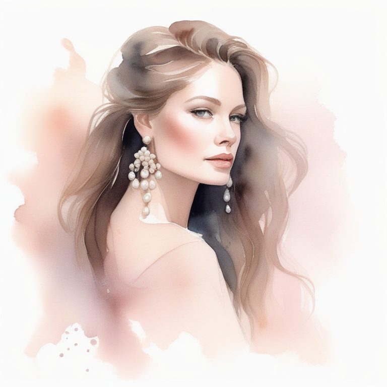 柔和水彩时尚肖像