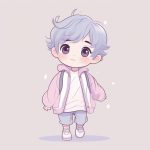 柔和线条艺术:Q版男孩夸张旋转动态全身插画 6 rou he xian tiao yi shu q ban nan hai kua zhang xuan zhuan dong tai quan shen cha hua