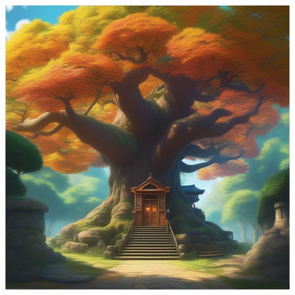 如何生成治愈系“吉卜力画风”场景?顶级AI提示词解析:魔法树屋图书馆