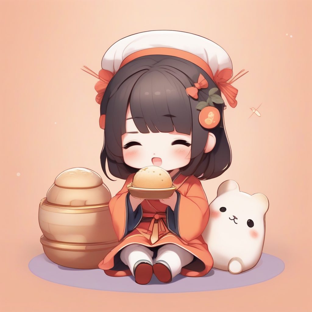 软萌锦衣卫：值班中的包子美食家全身立绘