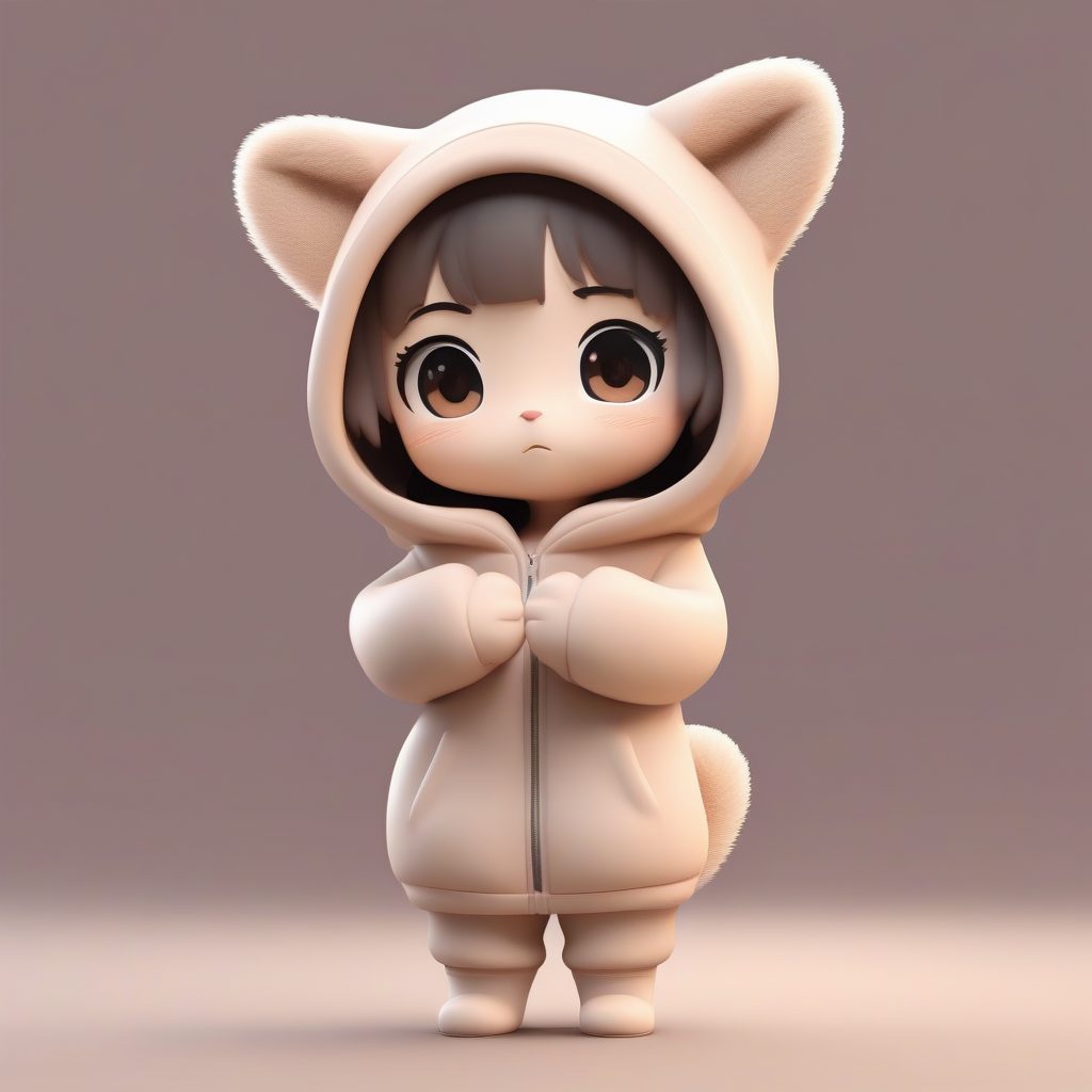 软萌猫咪Q版:温柔表情与薰衣草纯色背景3D盲盒提示词 21 软萌猫咪Q版:温柔表情与薰衣草纯色背景3D盲盒提示词