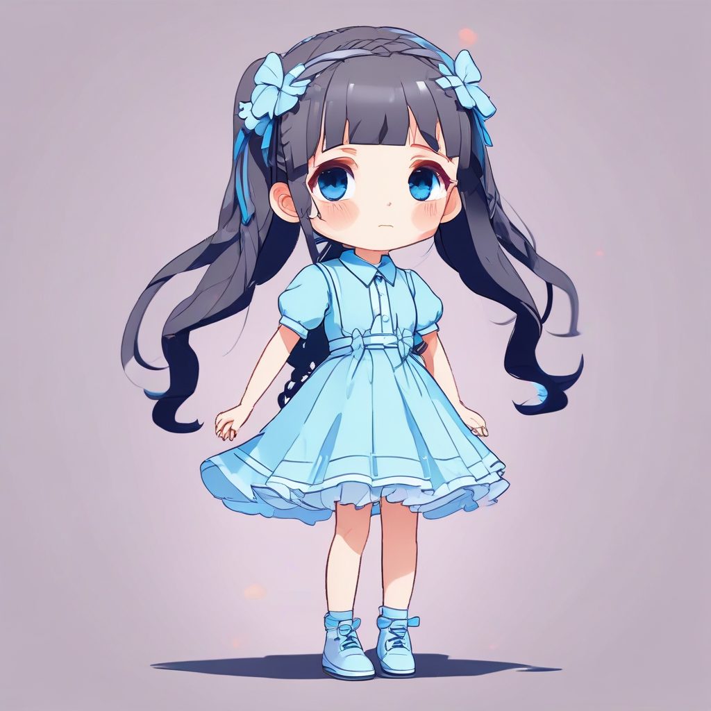 软萌治愈系Q版甜心全身像：AI绘画提示词，如何利用柔和打光营造氛围感