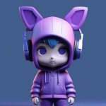 赛博街头风Q版:高细节C4D粘土模型渲染 7 sai bo jie tou feng q ban gao xi jie c4d nian tu mo xing xuan ran