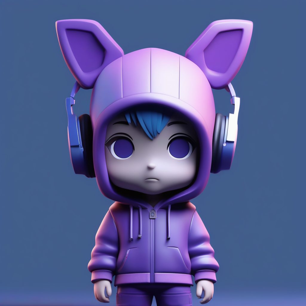 赛博街头风Q版：高细节C4D粘土模型渲染