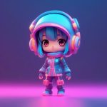 赛博朋克黑客Q版3D盲盒AI提示词:未来感女孩全身站姿 3 sai bo peng ke hei ke q ban 3d mang he ai ti shi ci wei lai gan nyu hai quan shen zhan zi