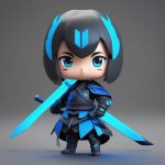 sai bo peng ke q ban wu shi ni hong fa guang c4d quan shen mang he xuan ran gao dui bi du hui se