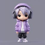 赛博朋克Q版银发少年:Pop Mart 3D盲盒手办全身站立照 7 sai bo peng ke q ban yin fa shao nian popmart3d mang he shou ban quan shen zhan li zhao