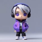 sai bo q ban mang he shou ban yin fa shao nian jie tou feng 3d nian tu xuan ran tu