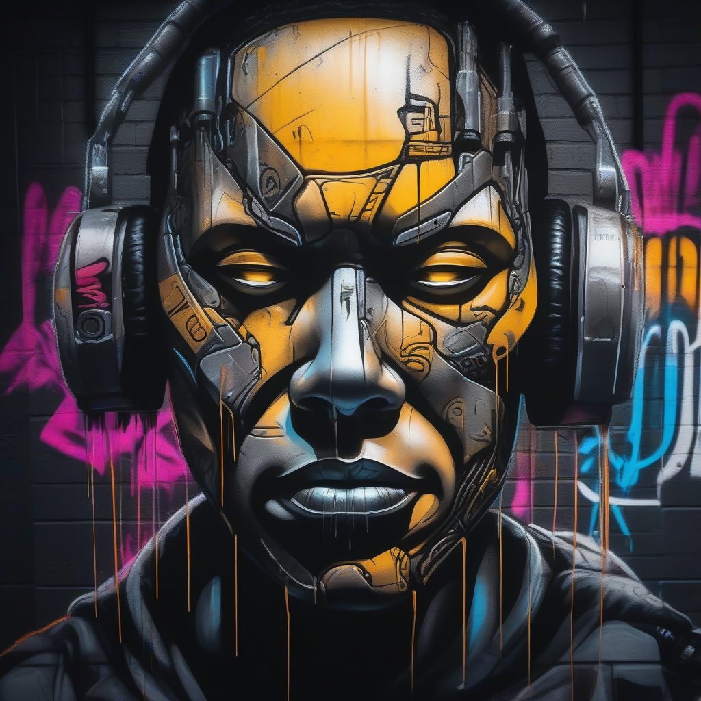 赛博涂鸦肖像:高饱和度野性风格字母画 5 赛博涂鸦肖像:高饱和度野性风格字母画