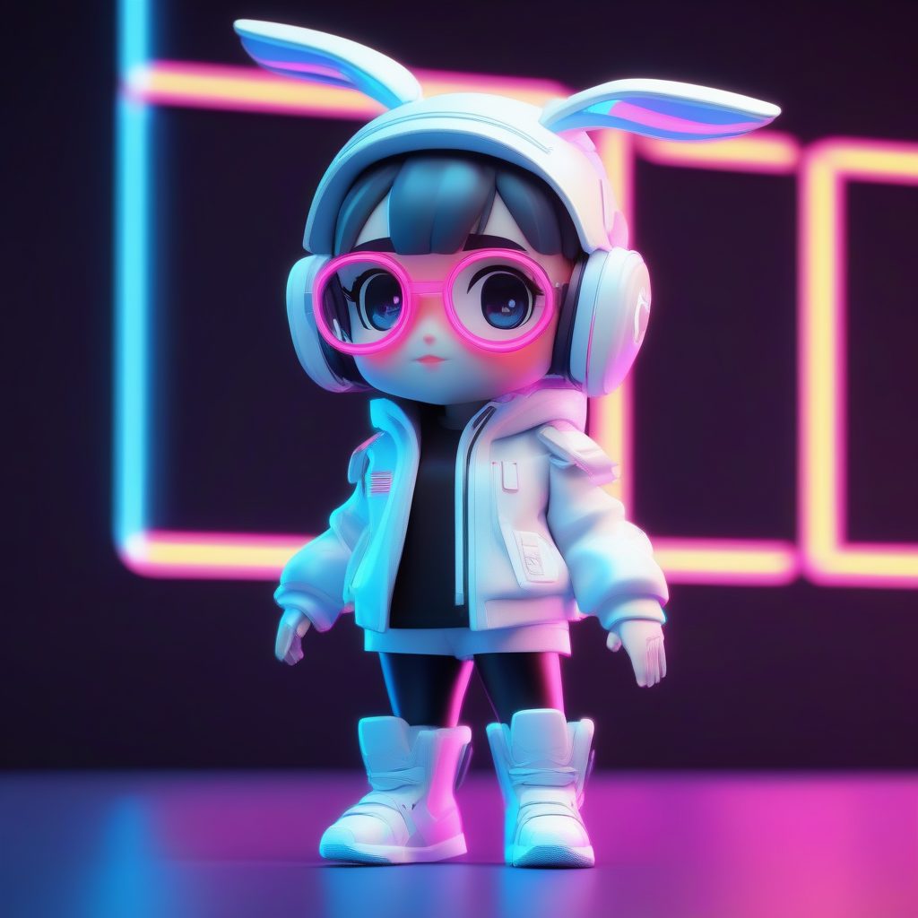 赛博未来风兔耳娘：Ray Tracing光线追踪3D模型生成攻略