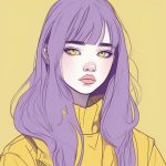 赛璐珞风格:嘟嘴少女的低饱和度极简主义肖像 3 sai lu luo feng ge du zui shao nyu de di bao he du ji jian zhu yi xiao xiang