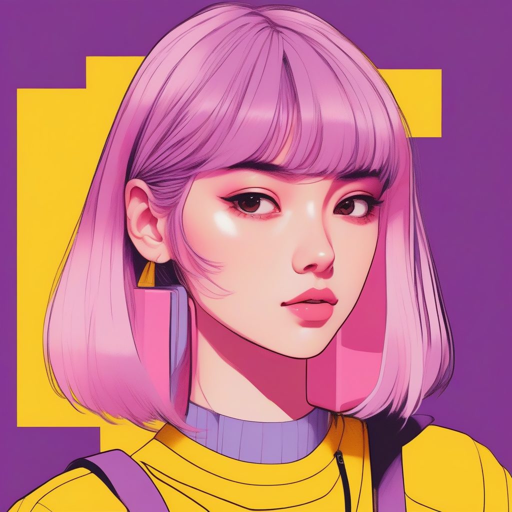 赛璐珞复古：Y2K风短款上衣女孩特写