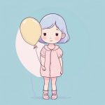 简约风气球女孩:Q版全身像轻松美学提示词 6 sd 1763909884