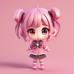 摄影棚肖像级Q版双马尾:眨眼动作与高细节渲染AI提示词 4 sd 1763958095