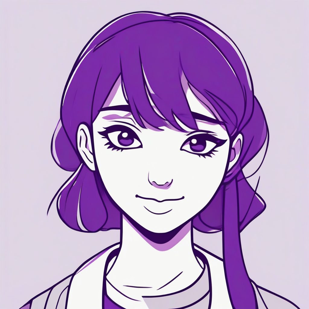 动漫头像：眨眼特写，大胆线条与高饱和度纯色背景