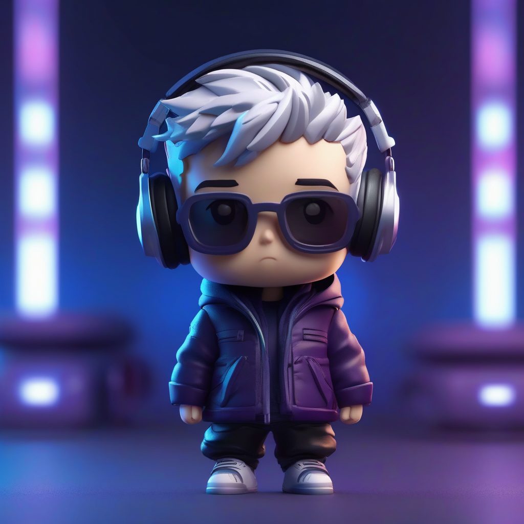 特写肖像：哑光粘土Q版男孩的自信表情与细节