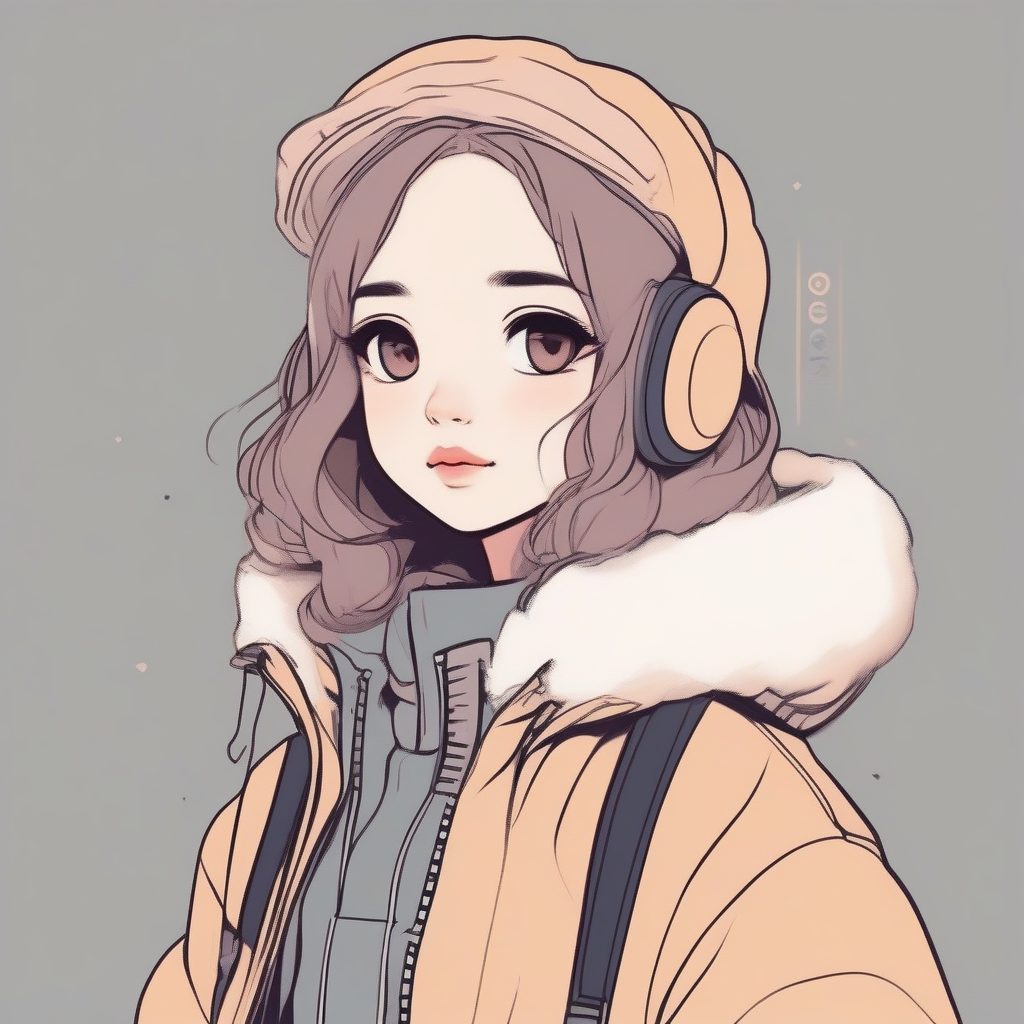 Midjourney/SD教程：治愈系Q版女孩AI肖像生成，纯色背景与赛璐珞阴影技巧