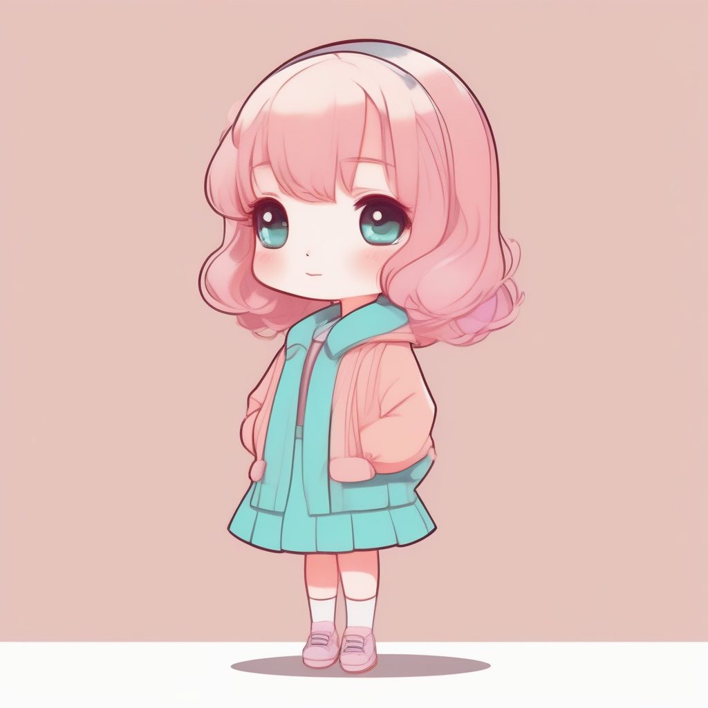 潮流全身像:Macaron色系Q版女孩 Midjourney/SD 快速指令教程 7 潮流全身像:Macaron色系Q版女孩 Midjourney/SD 快速指令教程