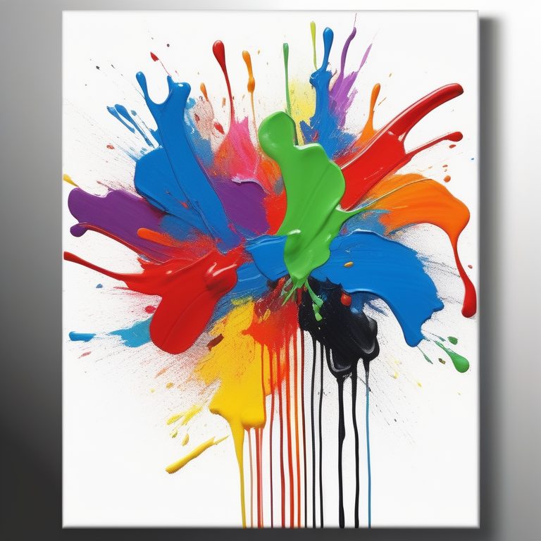 色彩飞溅抽象艺术画