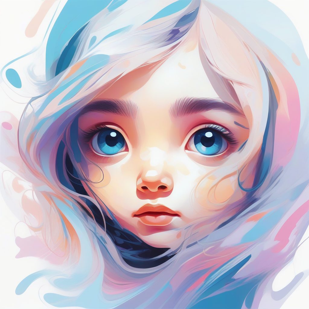 色彩负片:对比强烈的Q版特写肖像 1 色彩负片:对比强烈的Q版特写肖像