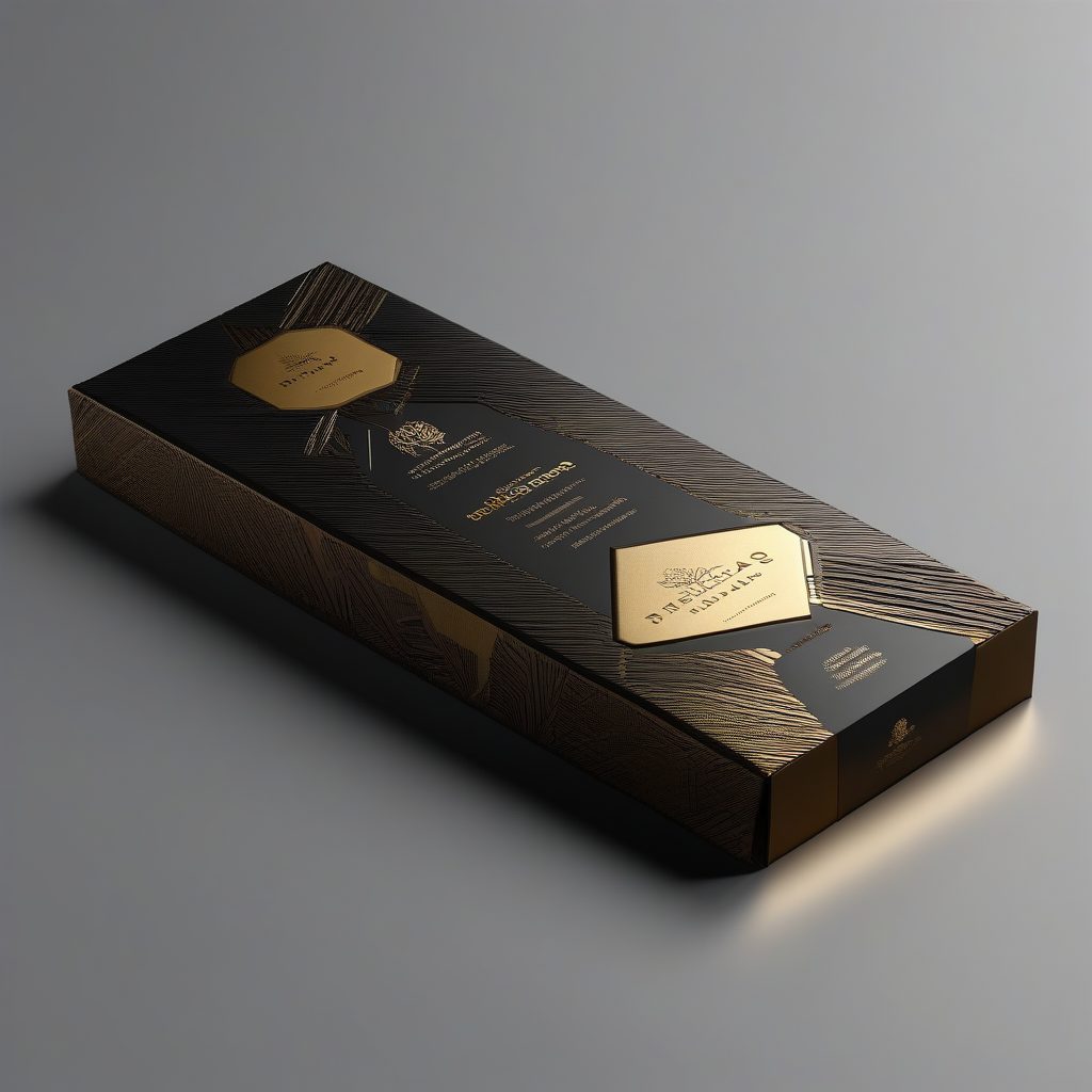 奢华黑巧:凹印金箔与磨砂材质的极简包装设计模型 1 奢华黑巧:凹印金箔与磨砂材质的极简包装设计模型