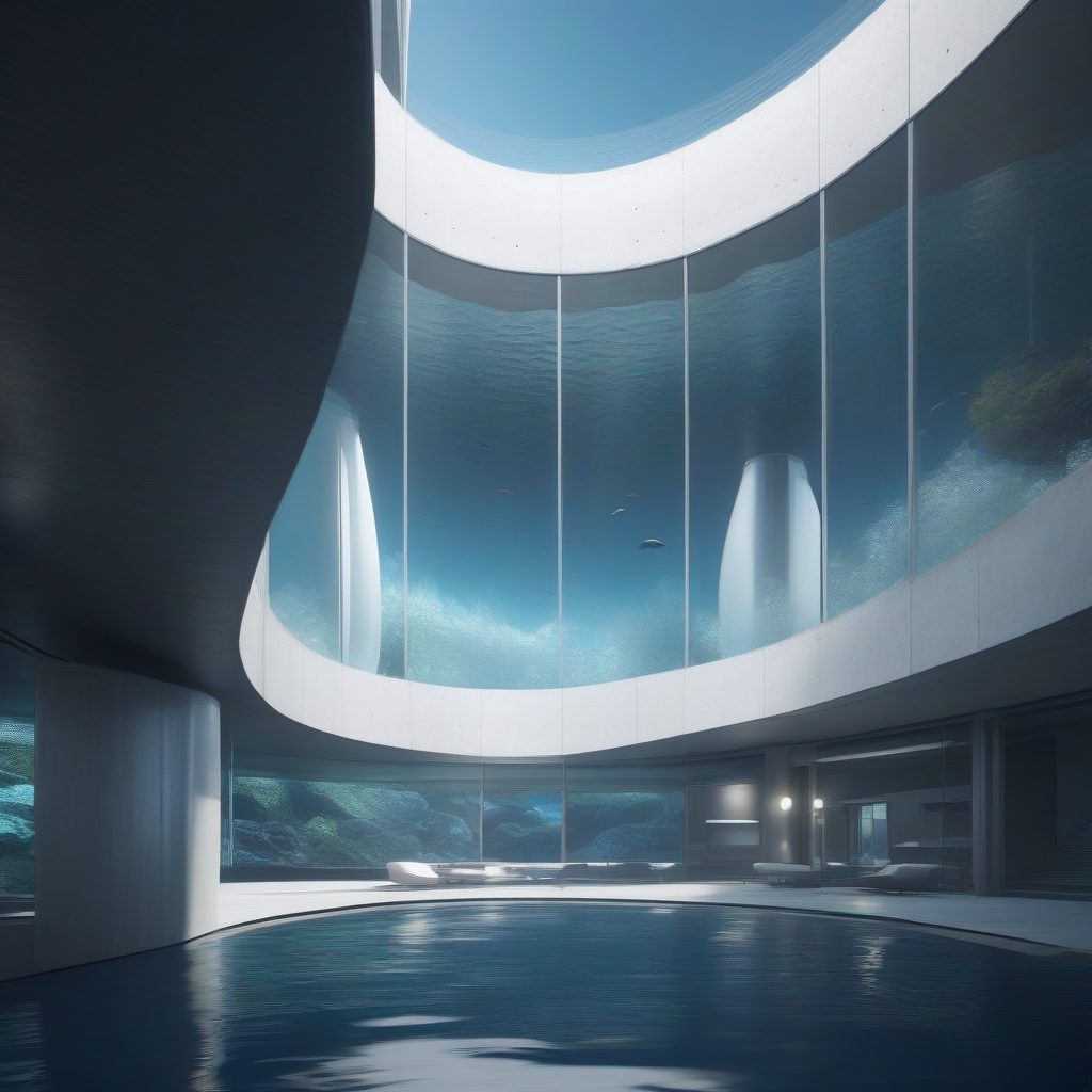 深海极简主义：仿生形态的水下研究站 ArchViz