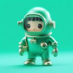 深海潜水员Q版手办:水绿色纯色背景下的宝藏发现之旅 4 shen hai qian shui yuan q ban shou ban shui lyu se chun se bei jing xia de bao zang fa xian zhi lyu