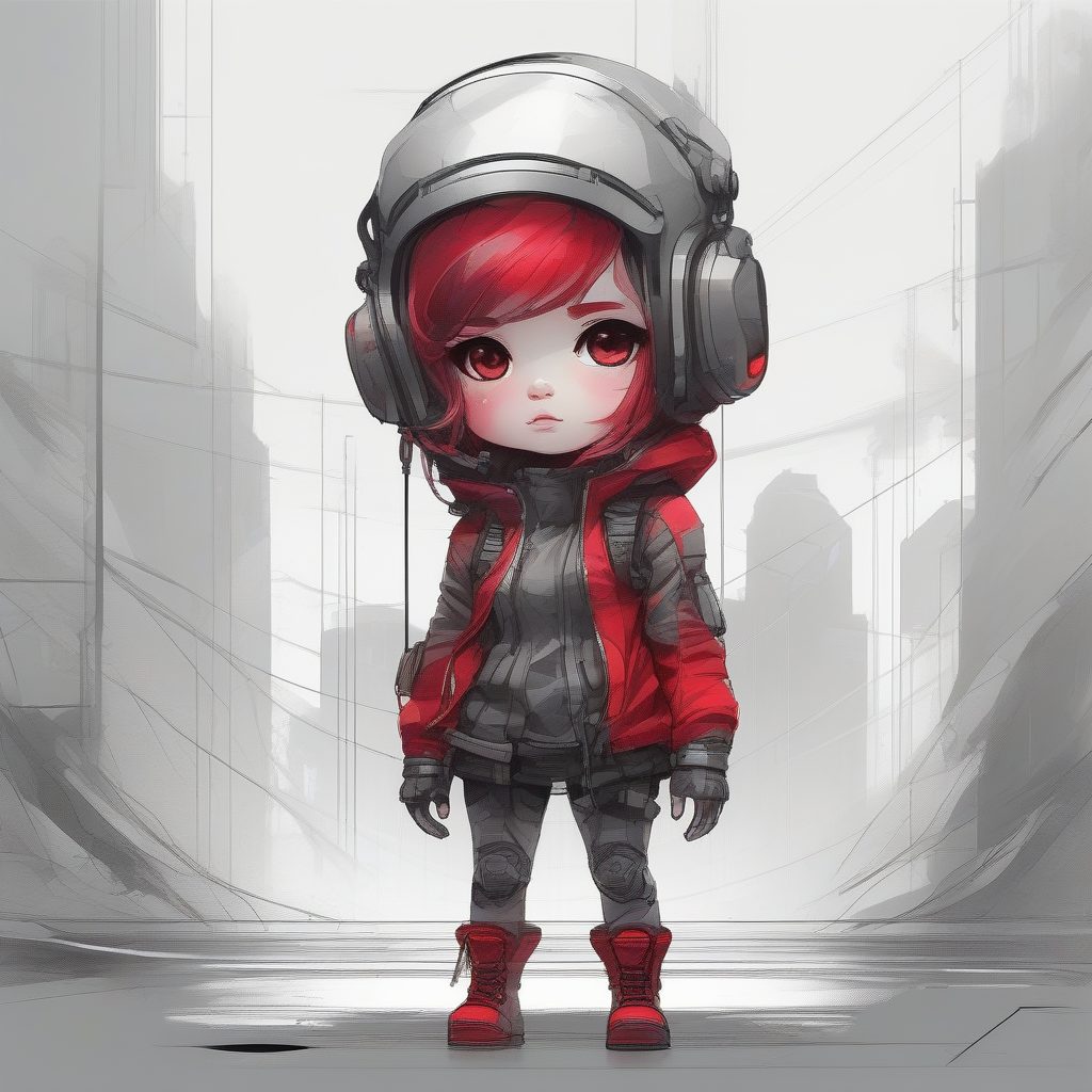 深海算法:赛博朋克风Q版少女全身像,梦幻迷雾与数据破损的艺术肖像 7 深海算法:赛博朋克风Q版少女全身像,梦幻迷雾与数据破损的艺术肖像