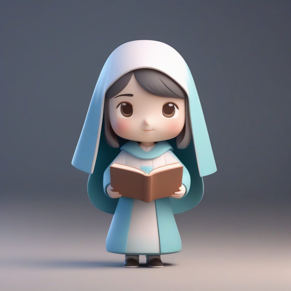 神秘哥特系修女：Pop Mart盲盒风格 粘土光追8K立绘