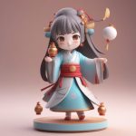 shen yue wu ling dang q ban wu nyu dong tai zhan zi c4d nian tu cai zhi xuan ran tu