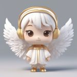 圣洁炽天使:3D盲盒Q版手办,高细节粘土材质渲染 4 sheng jie chi tian shi 3d mang he q ban shou ban gao xi jie nian tu cai zhi xuan ran